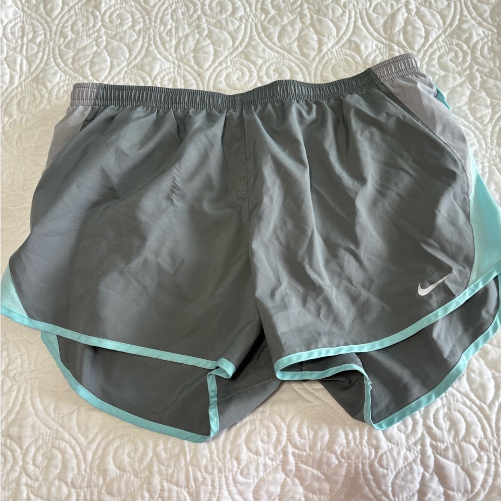 Nike Women's Athletic Shorts in Gray and Teal